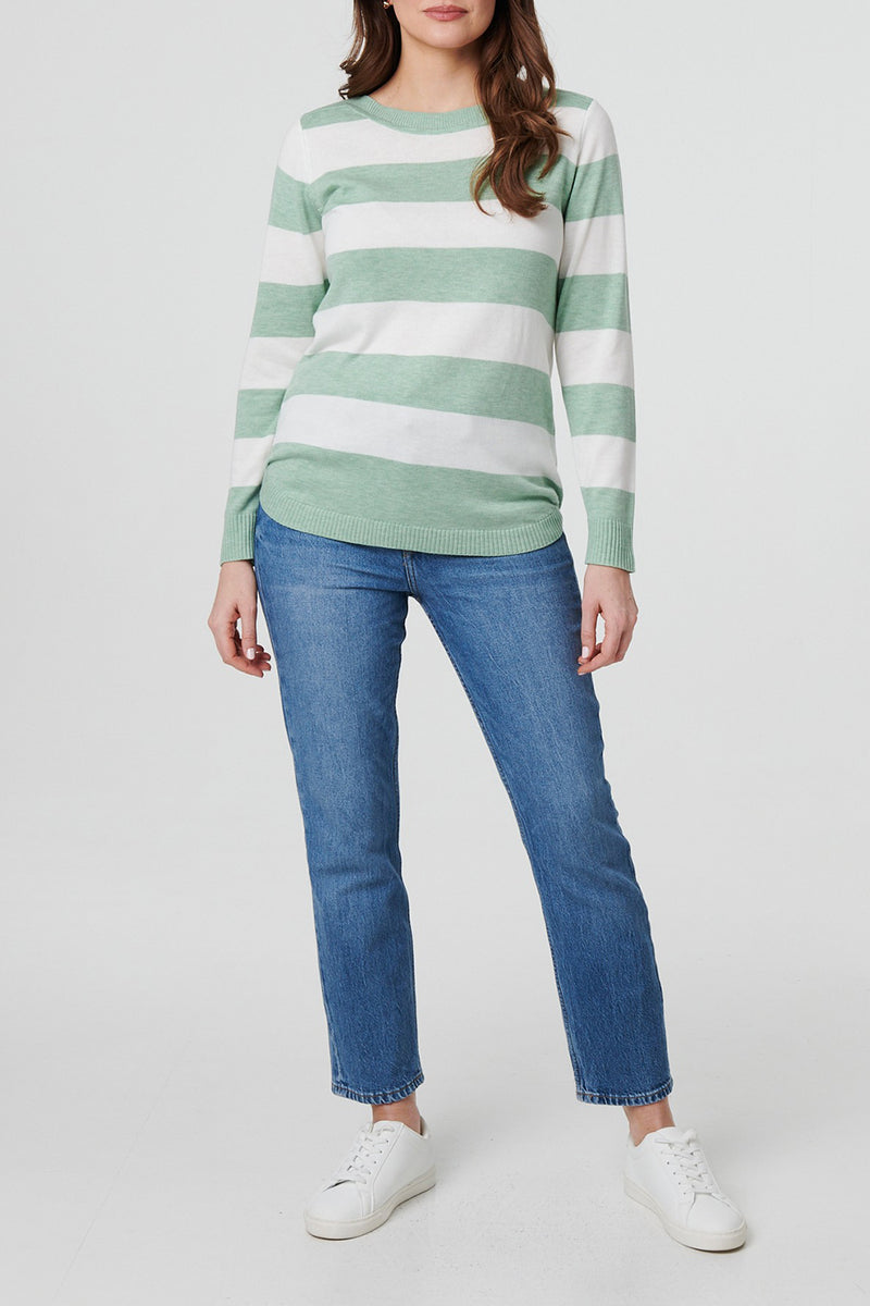 SAGE | Striped Long Sleeve Relaxed Jumper
