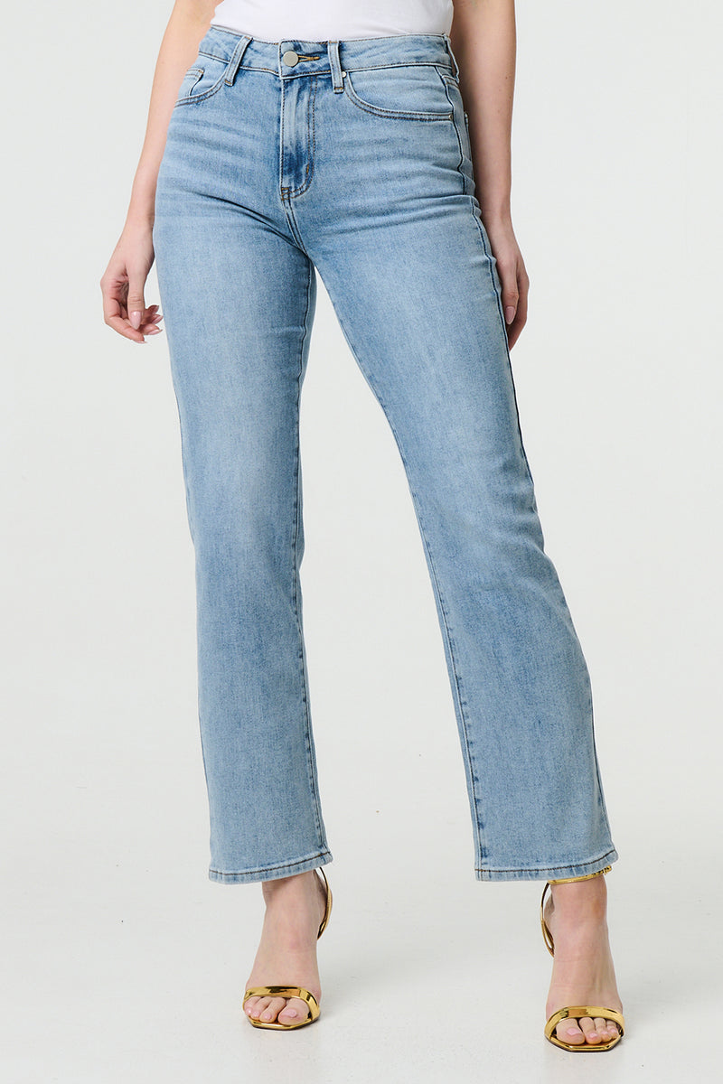 DENIM | Floral Pocket Patch Straight Fit Jeans