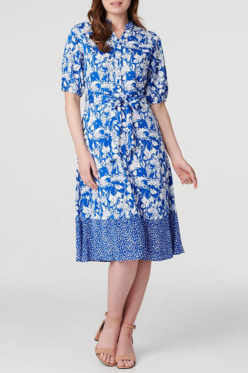 NEW Juniors XL 15/17 Blue Peach Floral Sun Dress 100% Cotton Built in Bra  Pretty