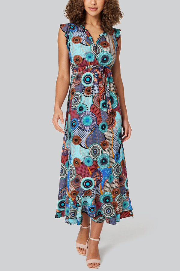 Multi Green | Kaleidoscope Print Maxi Dress