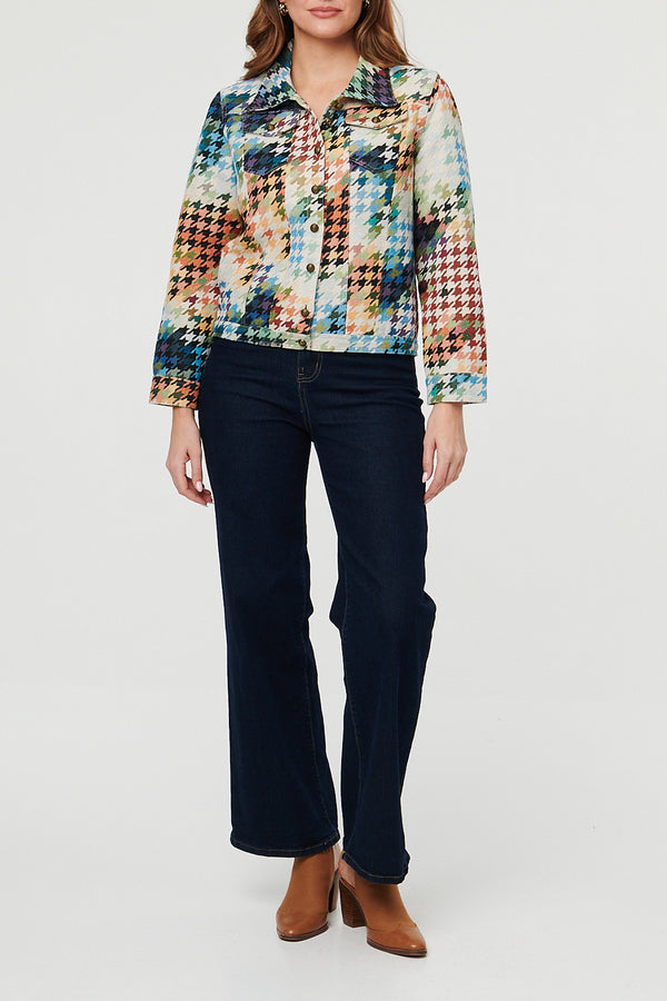MULTICOLOUR / Printed Long Sleeve Boxy Shirt Jacket