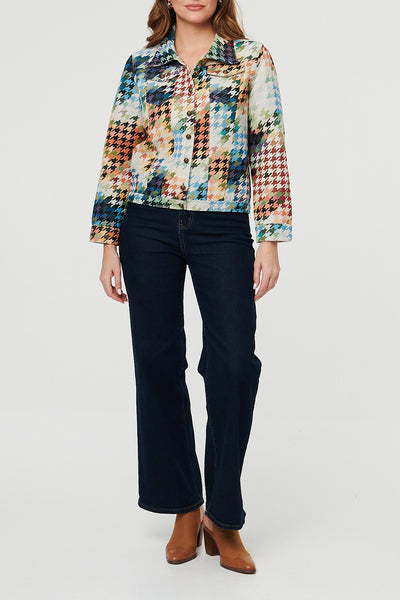MULTICOLOUR / Printed Long Sleeve Boxy Shirt Jacket