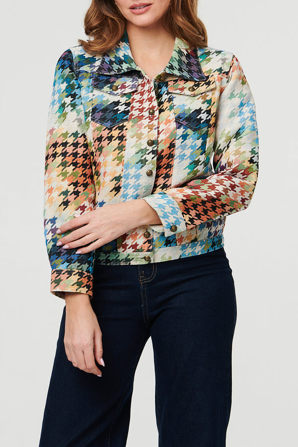 MULTICOLOUR / Printed Long Sleeve Boxy Shirt Jacket