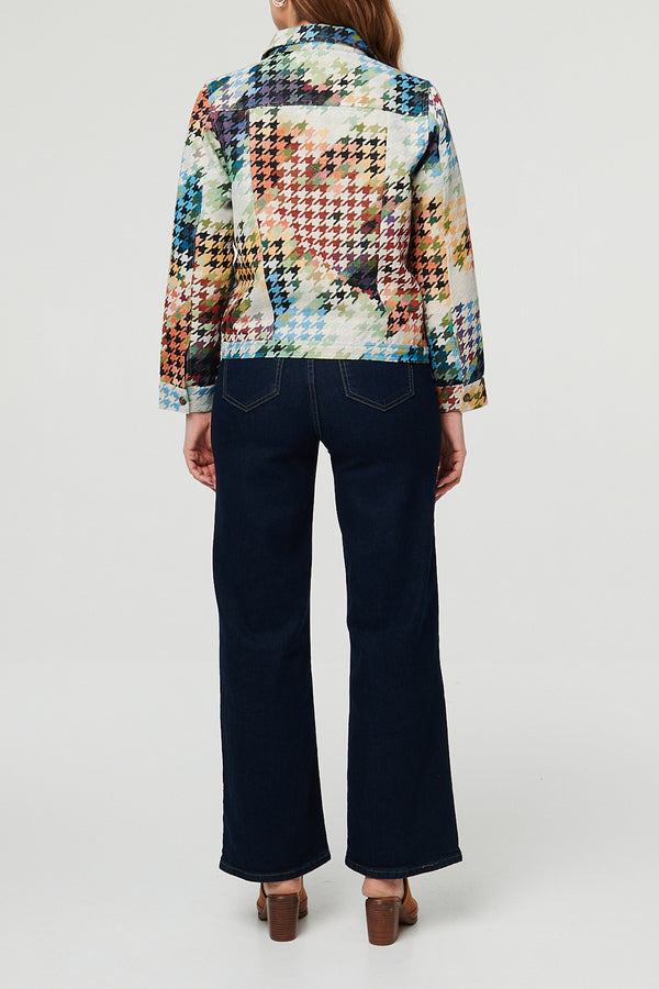 MULTICOLOUR / Printed Long Sleeve Boxy Shirt Jacket