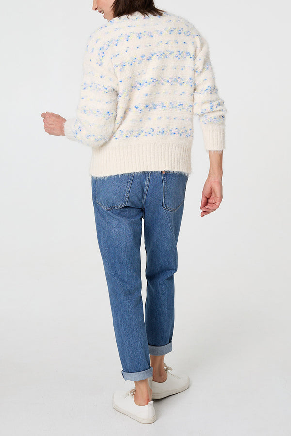 BLUE | Soft Texture Button-Up Cardigan