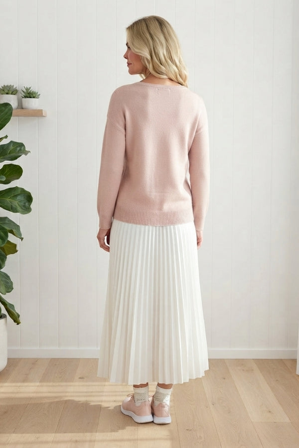 Floral Sparkle Embellished Jumper| PINK