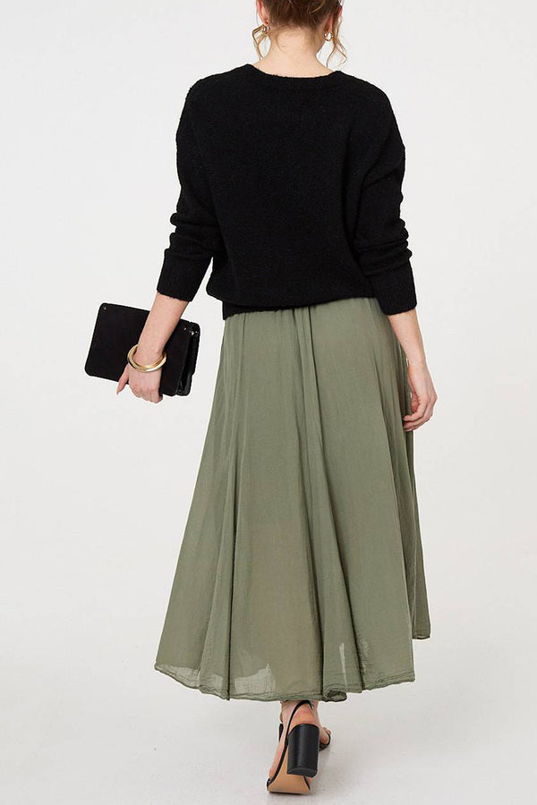 BLACK | Floral Embellished Relaxed Jumper