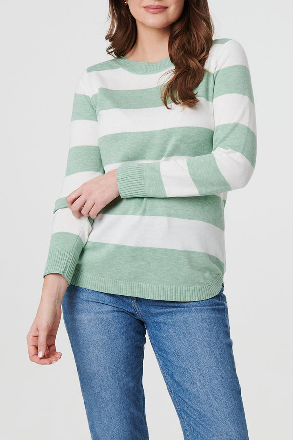 SAGE | Striped Long Sleeve Relaxed Jumper