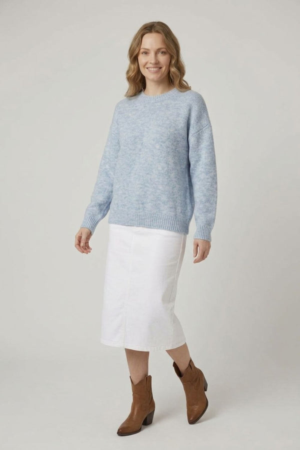 Textured Drop Shoulder Relaxed Jumper