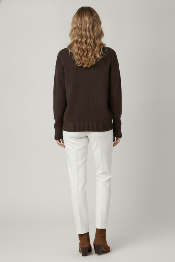 Textured Drop Shoulder Relaxed Jumper