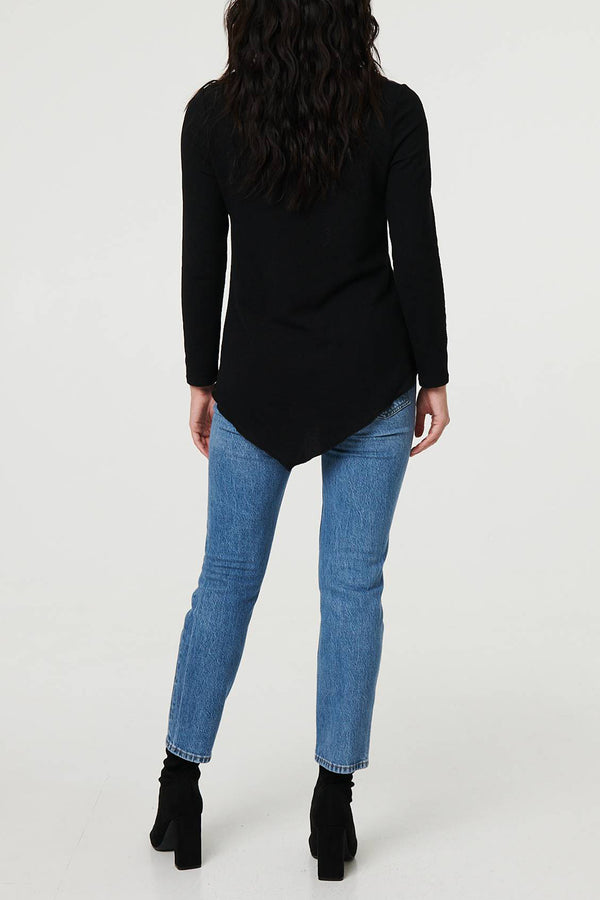 MULTI BLACK| Animal Print Long Sleeve Top