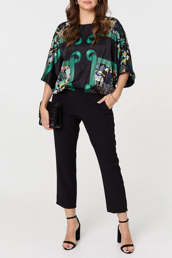 MULTI PACK | Printed 3/4 Sleeve Oversized Blouse