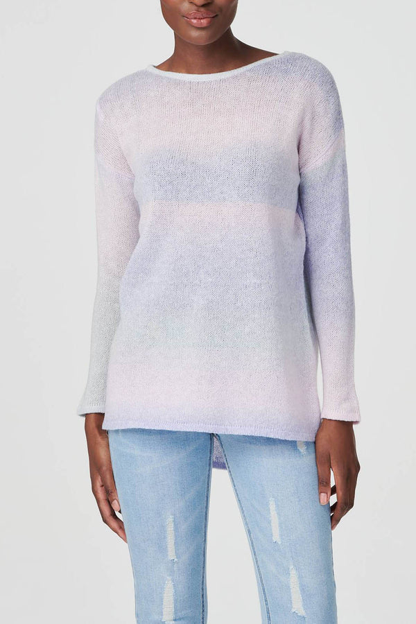 Lilac | Ombre Striped Knit Pullover